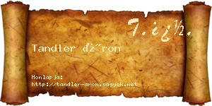 Tandler Áron névjegykártya